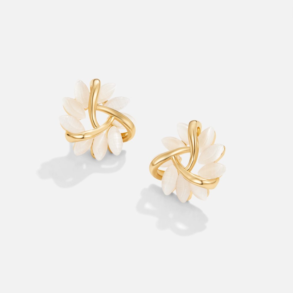 Opalové květinové náušnice | Earrings | Elora Praha