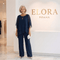 Elegantní dvoudílný šifonový set s asymetrickým topem a širokými kalhotami — Elora Praha | Houseware & Kitchen | Elora Praha