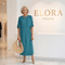 Elegantní midi šaty s knoflíky a krátkými rukávy — Elora Praha | | Elora Praha