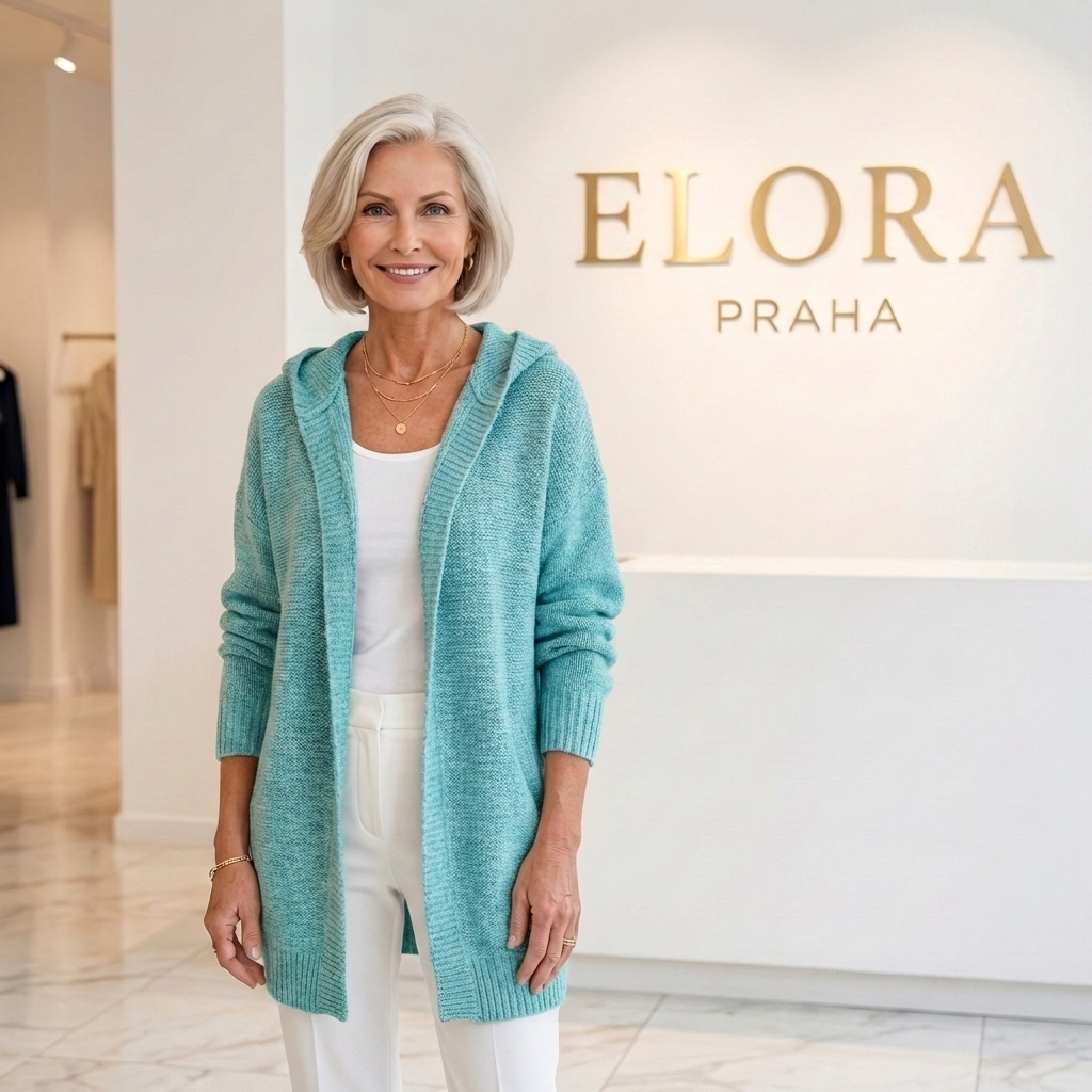 Daniela – Dlouhý cardigan s kapucí