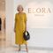Elegantní midi šaty s knoflíky a krátkými rukávy — Elora Praha | | Elora Praha