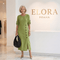 Elegantní midi šaty s knoflíky a krátkými rukávy — Elora Praha | | Elora Praha